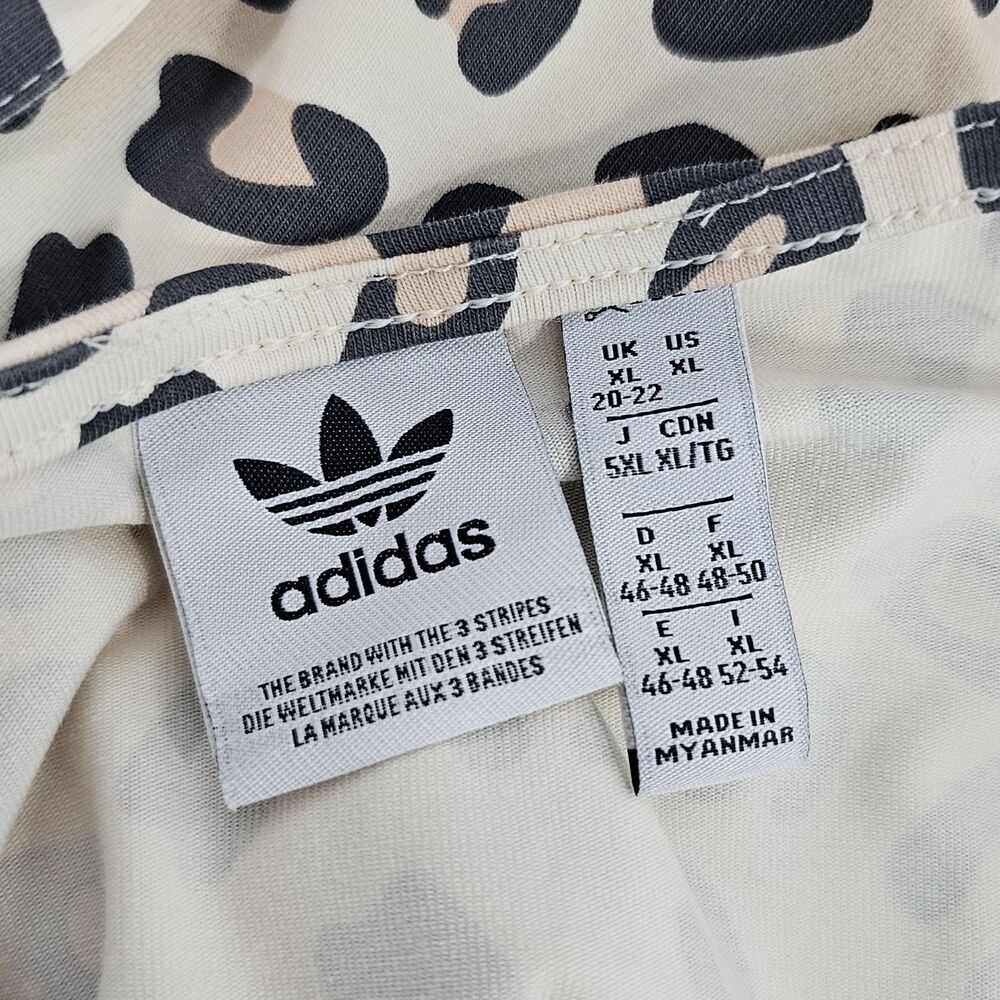 Adidas Originals Leopard Luxe 3-Stripes Maxi Dress XL White IY7066 - Picture 5 of 10